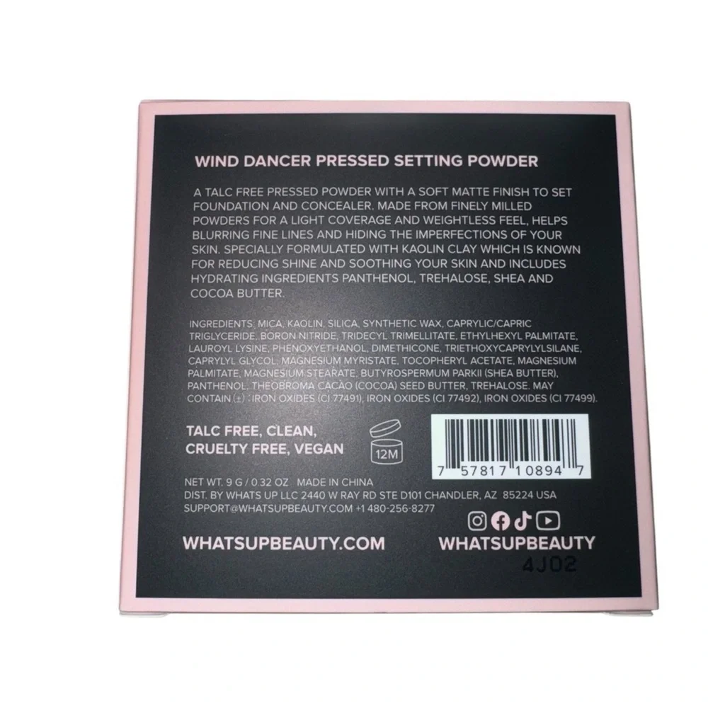 WHATS UP BEAUTY Wind Dancer Pressed Setting Powder in Medium Full Size New 9g